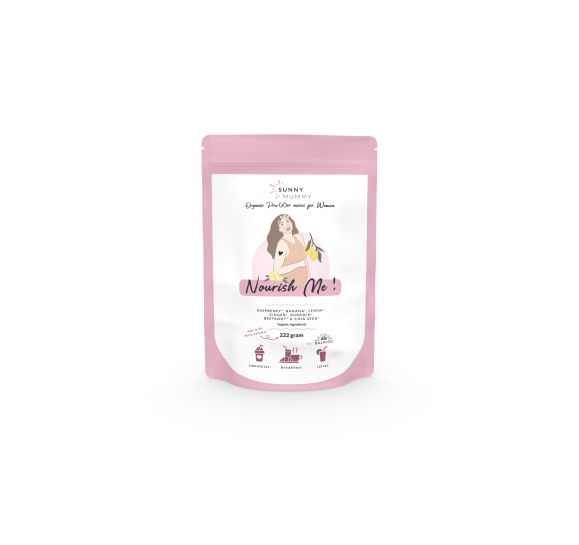 voorkant verpakking superfood nourish me zwangerschap