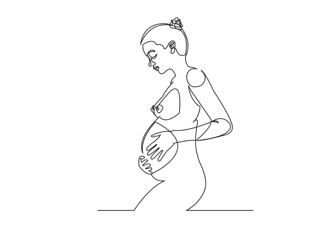illustratie van zwangere vrouw