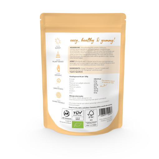 achterkant verpakking superfood borstvoeding