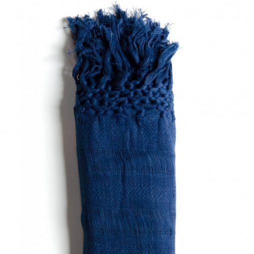 blauwe rebozo sjaal