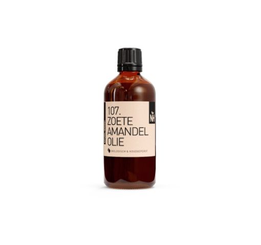 fles 100 ml zoete amandel olie biologisch van natural heroes